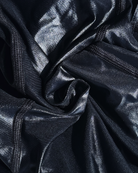 Close-up of black shiny wet look lycra fabric